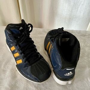 Adidas Blue and Gold High-Top Sneakers